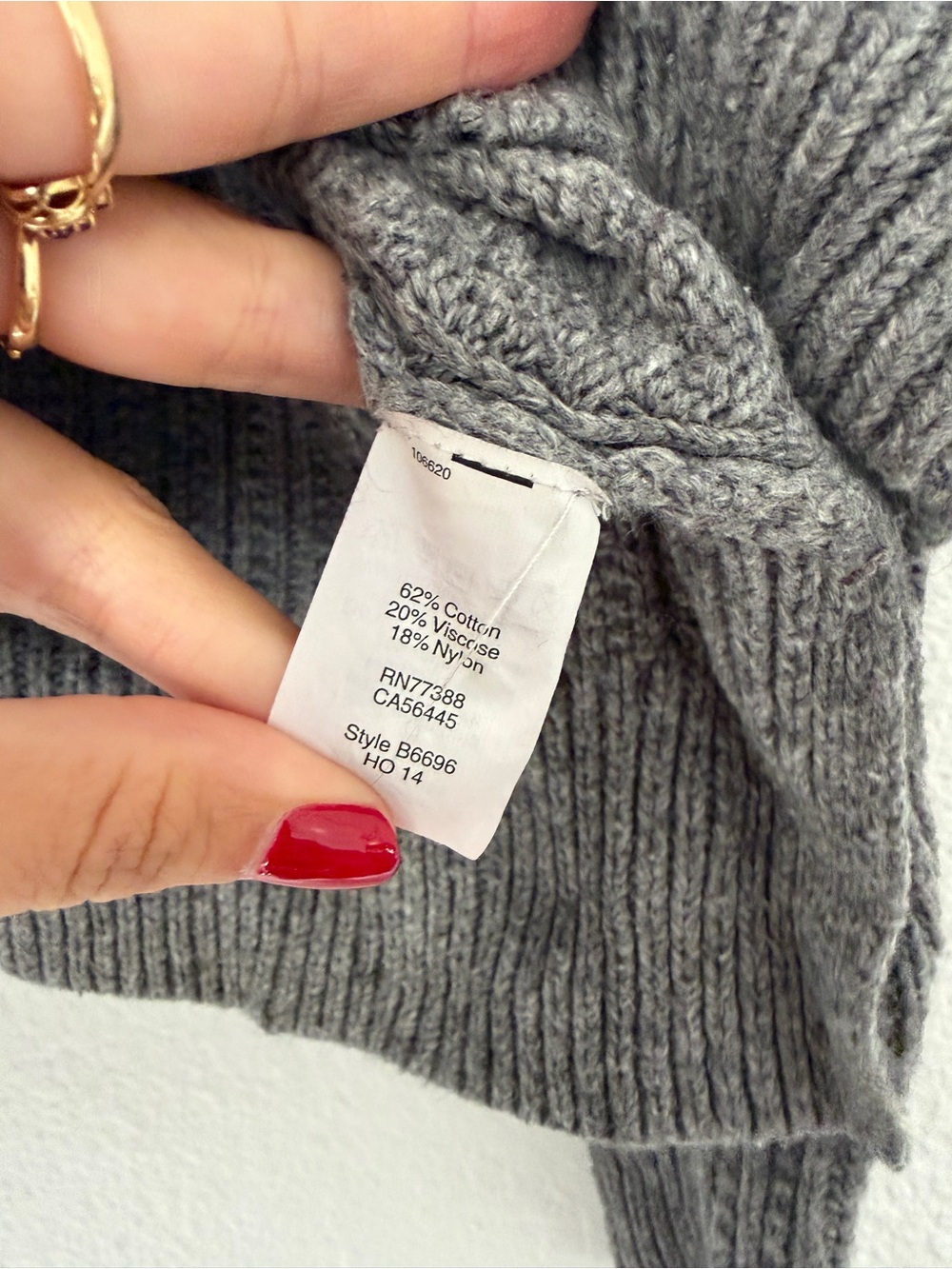 Madewell Gray Women's Knit Texturemix Pulover Sweater size small - Picture 6 of 7